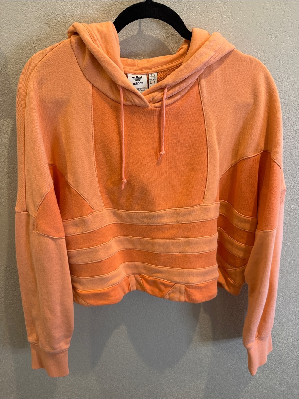 adidas Women’s Peach Hooded cropped Sweatshirt